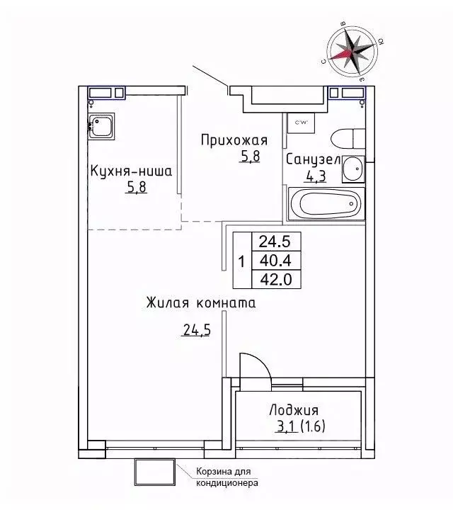 1-к кв. Приморский край, Надеждинский район, пос. Новый Новый жилой ... - Фото 1