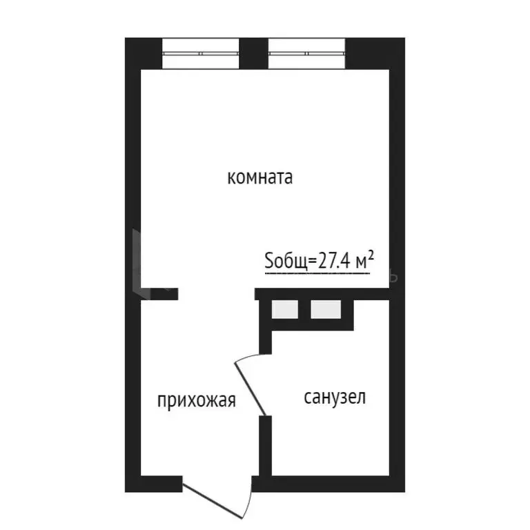 Квартира-студия: Тюмень, Полевая улица, 108 (27.4 м) - Фото 0