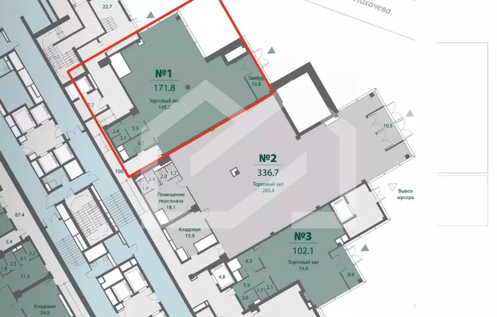 Помещение свободного назначения в Москва бул. Братьев Весниных, 1 (172 ... - Фото 2