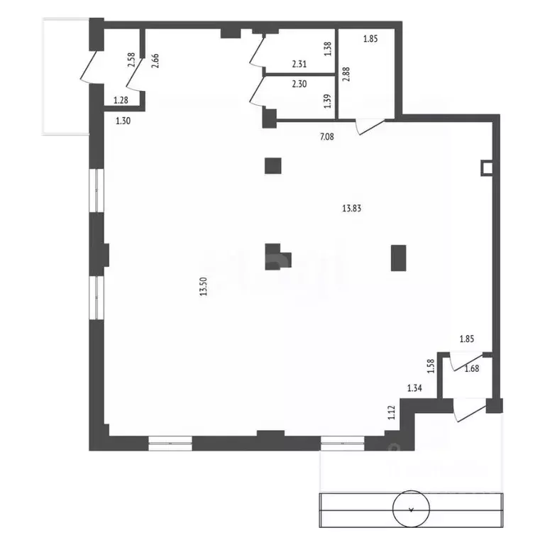 Помещение свободного назначения в Тюменская область, Тюмень проезд ... - Фото 2