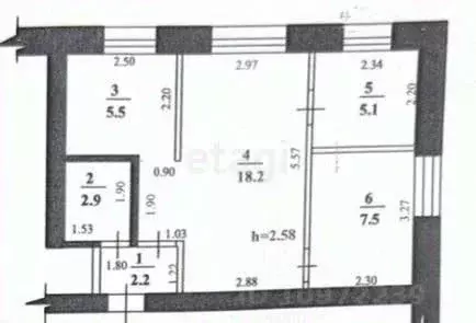 2-к кв. Башкортостан, Стерлитамак просп. Ленина, 28 (41.4 м) - Фото 2