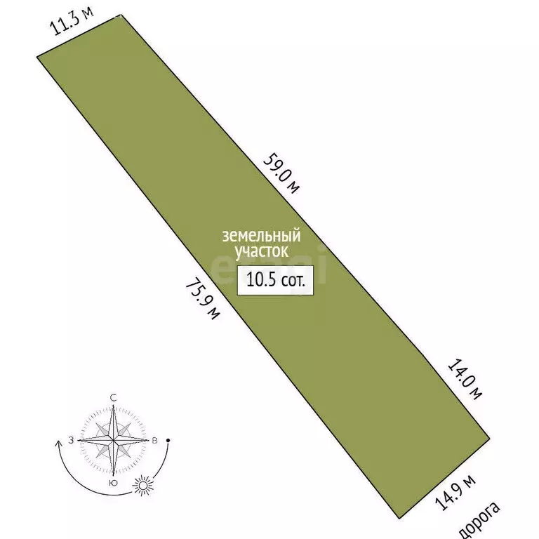 Участок в Заводоуковск, Заречная улица (11 м) - Фото 1