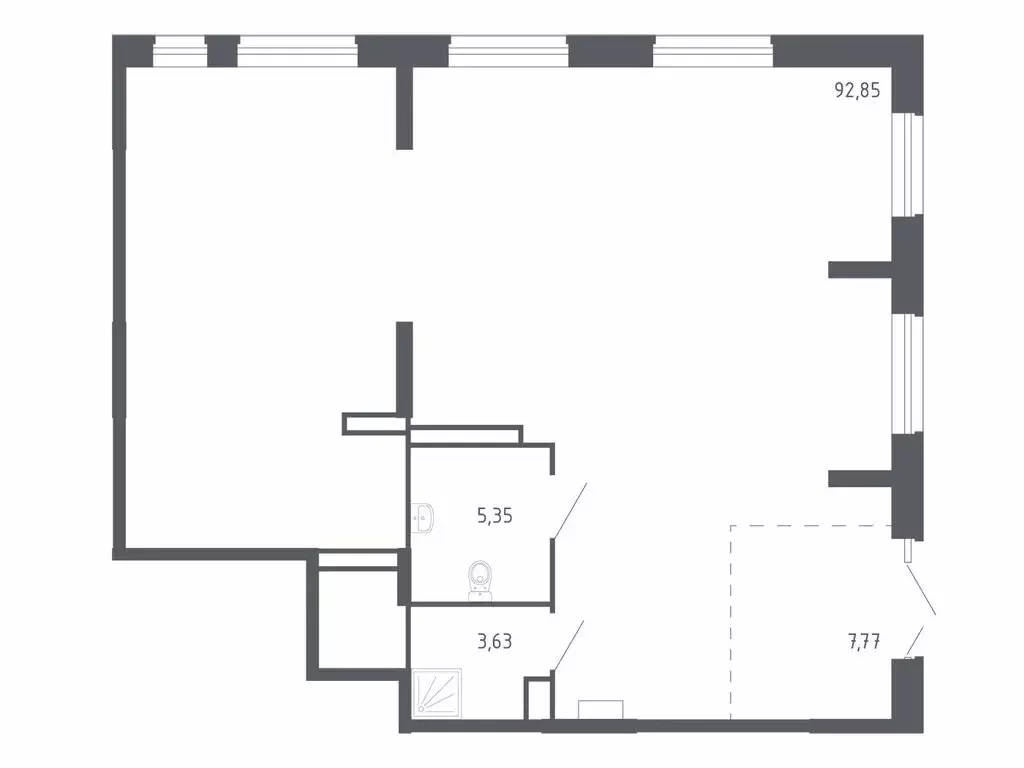 Помещение свободного назначения (110.3 м) - Фото 1