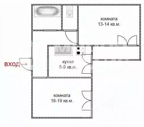 2-к кв. Омская область, Омск ул. Богдана Хмельницкого, 46 (51.0 м) - Фото 1