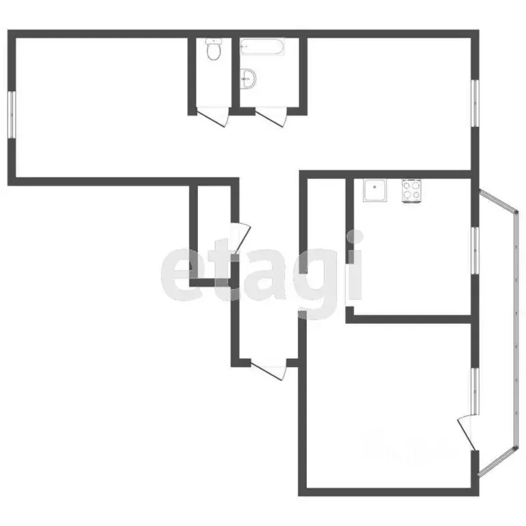 3-к кв. Бурятия, Улан-Удэ Энергетик мкр, 38 (65.0 м) - Фото 1