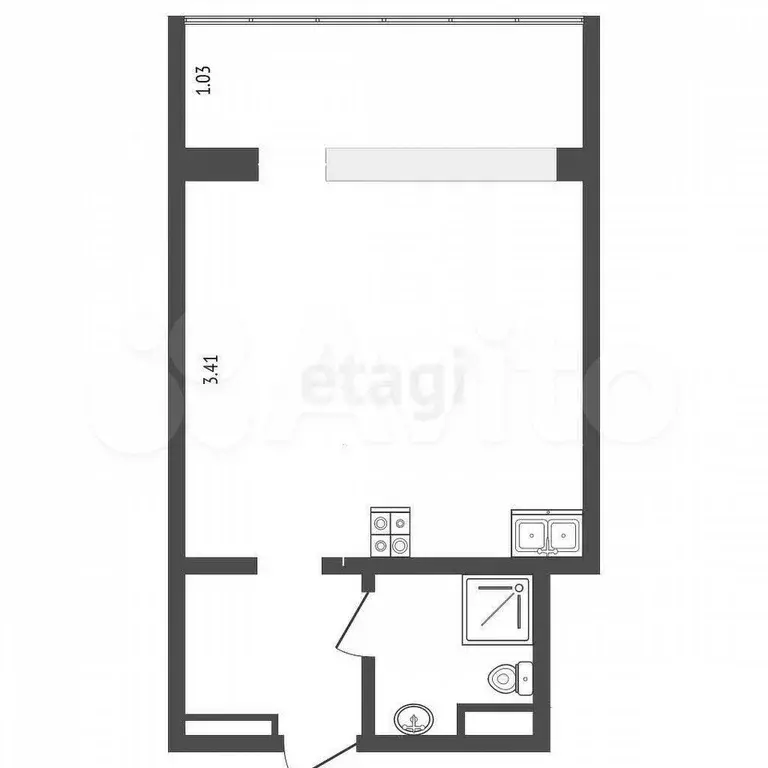 Квартира-студия, 21 м, 1/8 эт. - Фото 0