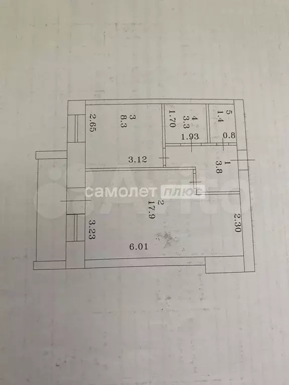 1-к. квартира, 36,8 м, 4/5 эт. - Фото 0