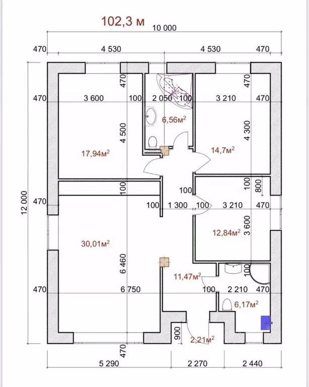 Дом в Тульская область, Тула городской округ, пос. Рассвет  (104 м) - Фото 2