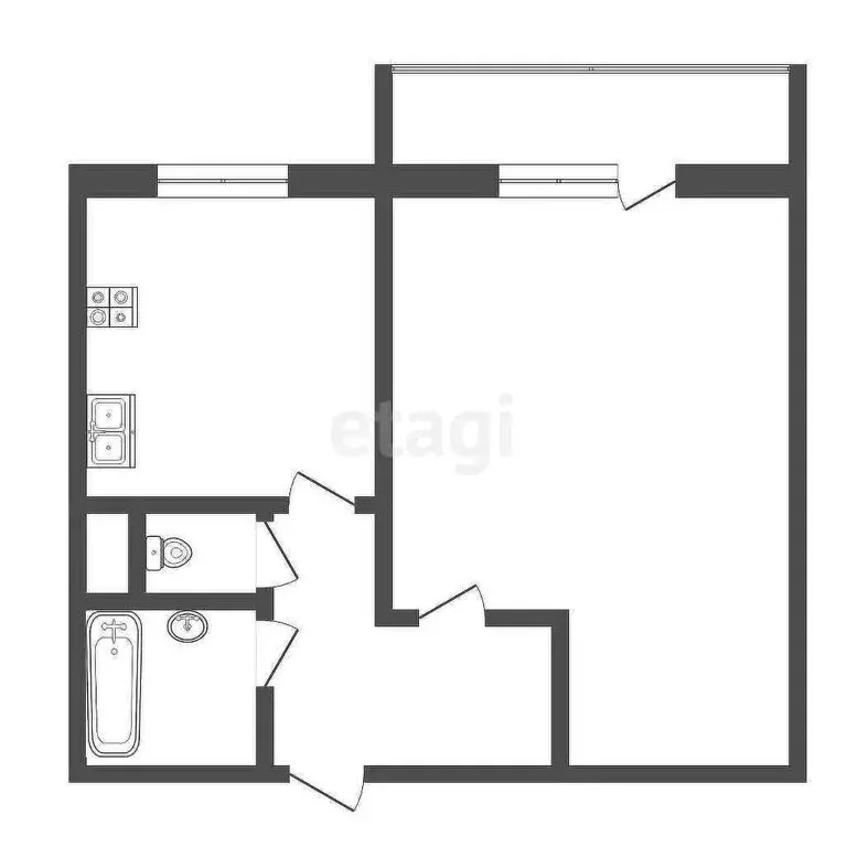 Квартира-студия: Якутск, улица Семёна Данилова, 3/3 (25.1 м) - Фото 0