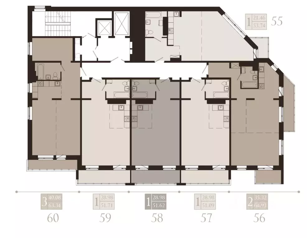 1-к кв. Иркутская область, Иркутск Советская ул., 115/1 (51.09 м) - Фото 2