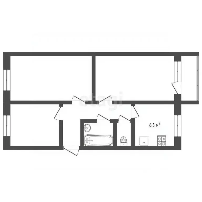 3-к кв. Ярославская область, Тутаевский муниципальный округ, ... - Фото 2