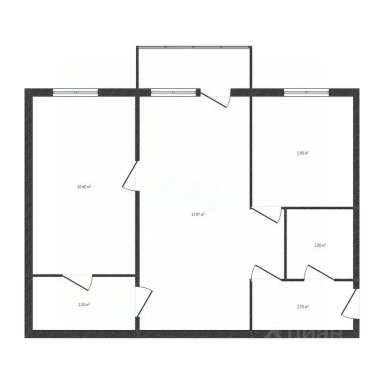 2-к кв. Брянская область, Брянск Октябрьская ул., 39 (42.9 м) - Фото 1