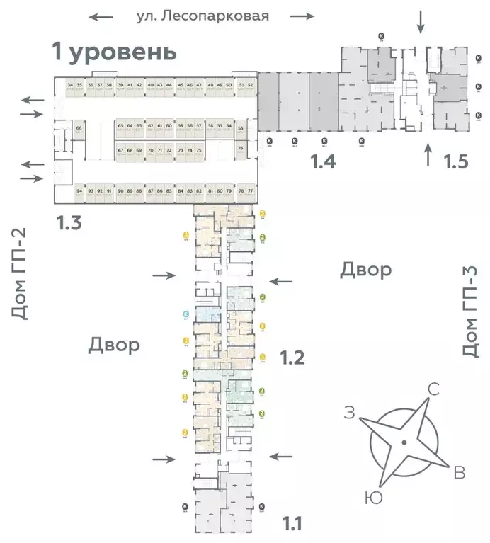 3-к кв. Тюменская область, Тюмень ул. Лесопарковая, 22 (77.6 м) - Фото 2