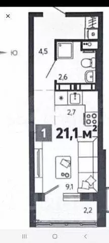 Студия Пензенская область, Пенза ул. Шмидта, 24 (23.0 м) - Фото 1