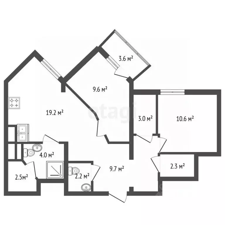 2-к кв. Санкт-Петербург Коломяжский просп., 5к3 (66.0 м) - Фото 2
