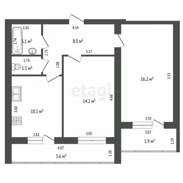 2-к кв. Марий Эл, Йошкар-Ола городской округ, с. Семеновка ул. ... - Фото 2