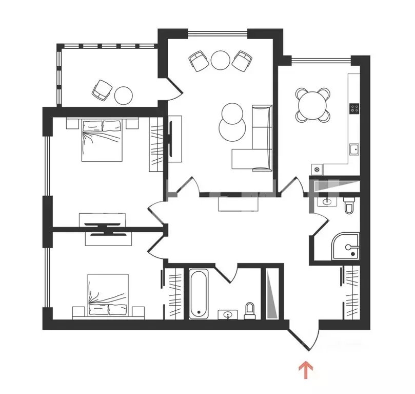 3-к кв. Москва Сельскохозяйственная ул., 38к2 (85.0 м) - Фото 1