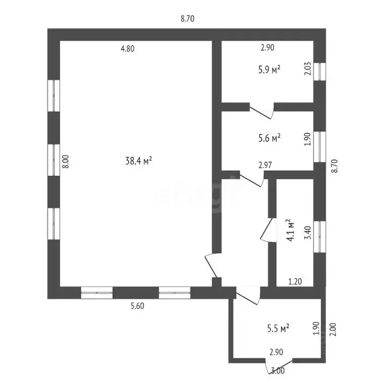 Дом в Тюменская область, Нижнетавдинский район, с. Тюнево, Ямановское ... - Фото 1