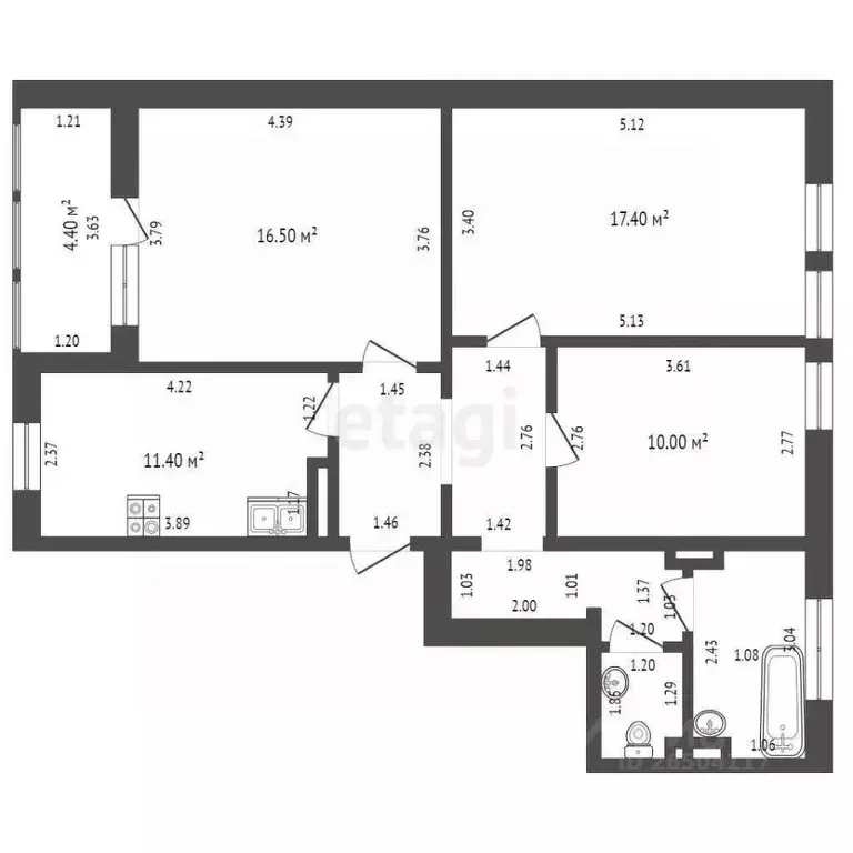 3-к кв. Севастополь ш. Камышовое, 37Бк1 (71.0 м) - Фото 1