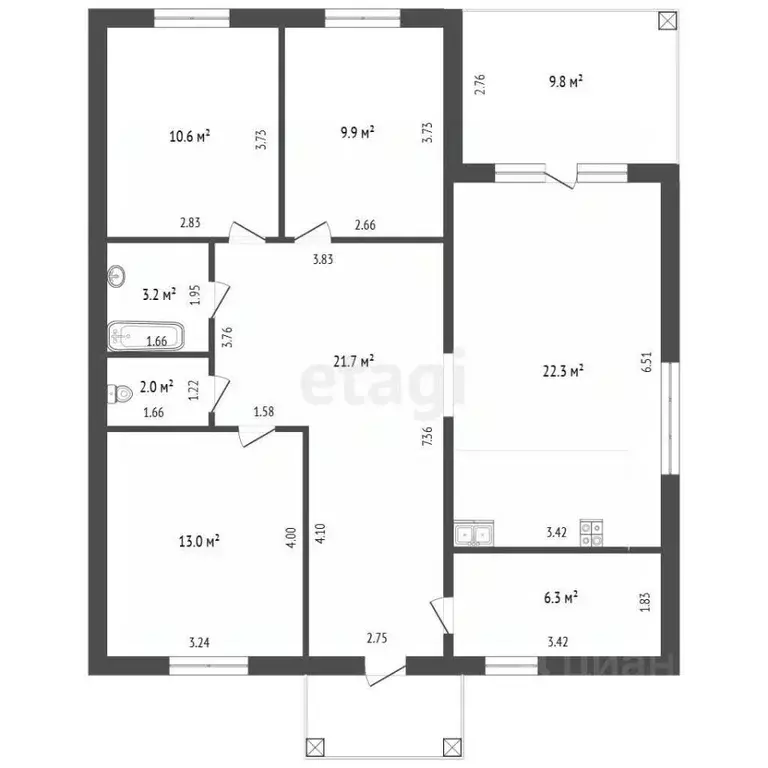 Дом в Тюменская область, Тюмень Луч СНТ, ул. Весенняя (100 м) - Фото 2