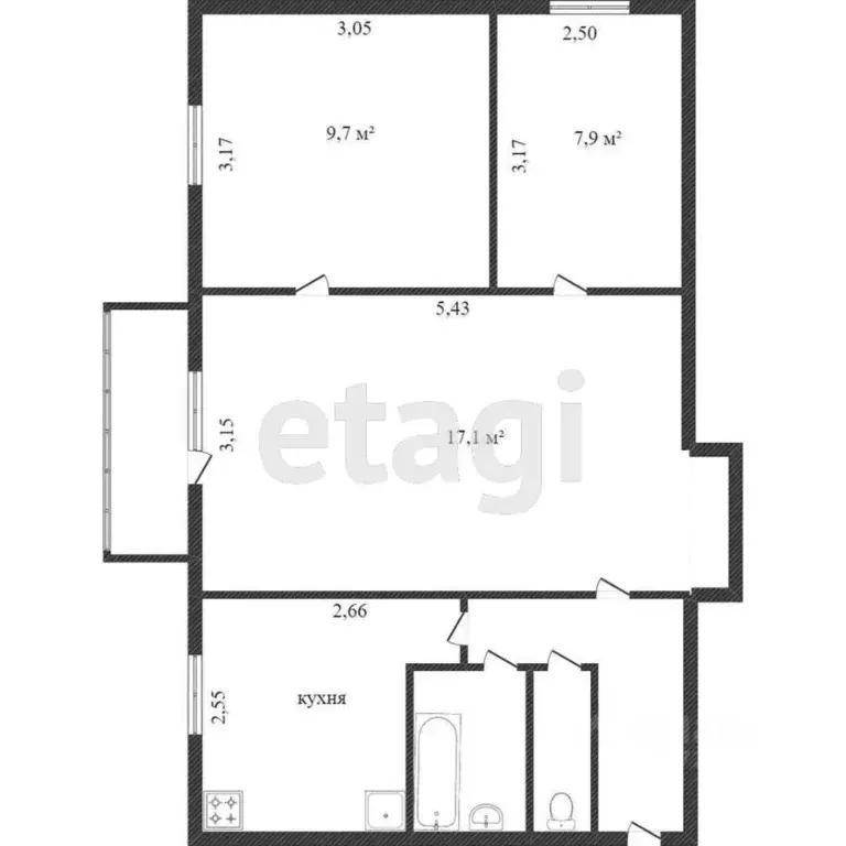 Комната Калужская область, Калуга ул. Карла Либкнехта, 15 (12.0 м) - Фото 2