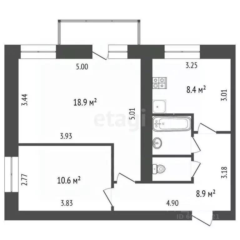 2-к кв. Пермский край, Пермь Ольховская ул., 21 (51.0 м) - Фото 2