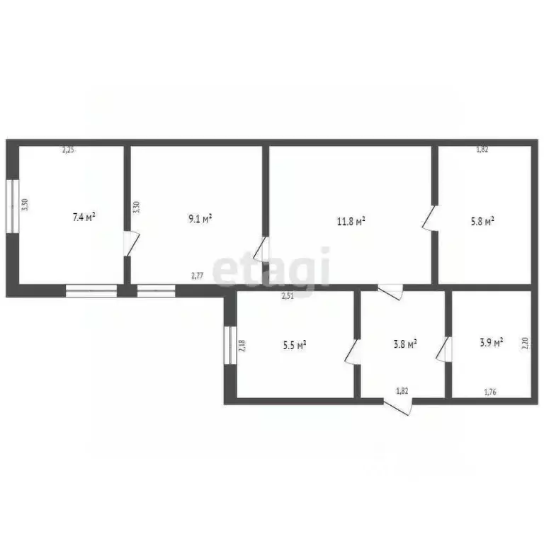 4-к кв. Кемеровская область, Кемерово ул. Восстания, 5 (47.3 м) - Фото 1