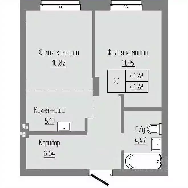 2-к кв. Новосибирская область, Новосибирский район, Краснообск рп ... - Фото 0