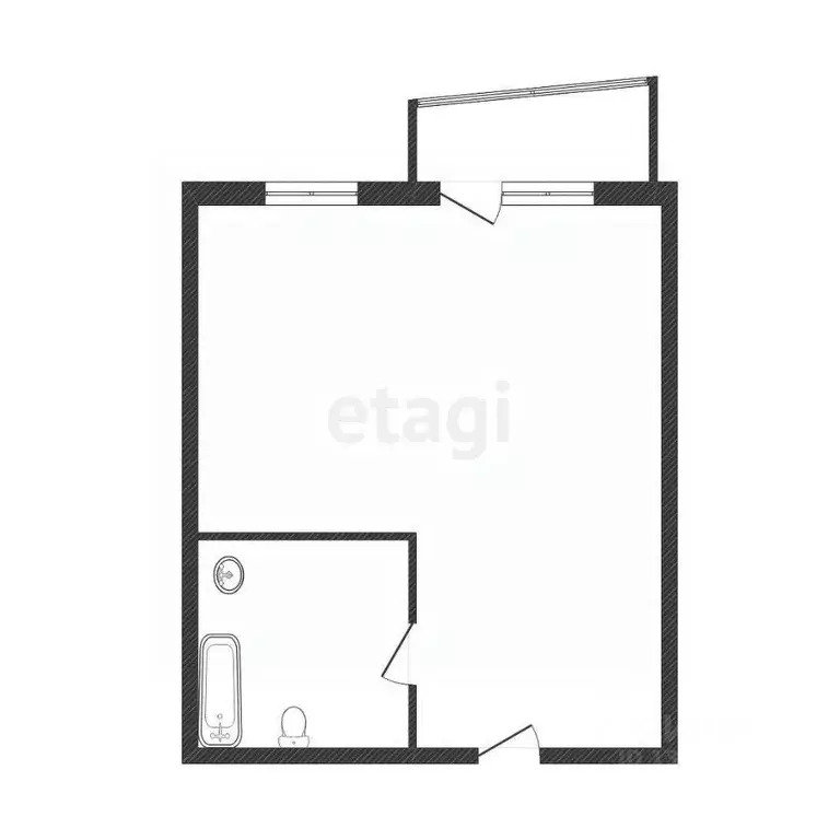Студия Белгородская область, Белгород ул. Есенина, 15 (42.2 м) - Фото 1