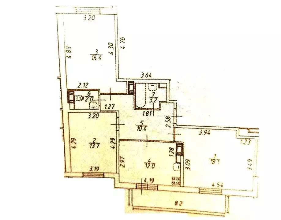 3-к кв. Санкт-Петербург ул. Летчика Лихолетова, 14к4 (75.8 м) - Фото 1