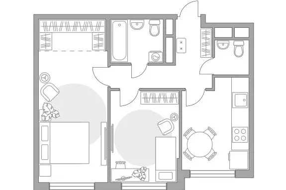 2-комнатная квартира: Одинцовский городской округ, территориальное ... - Фото 1