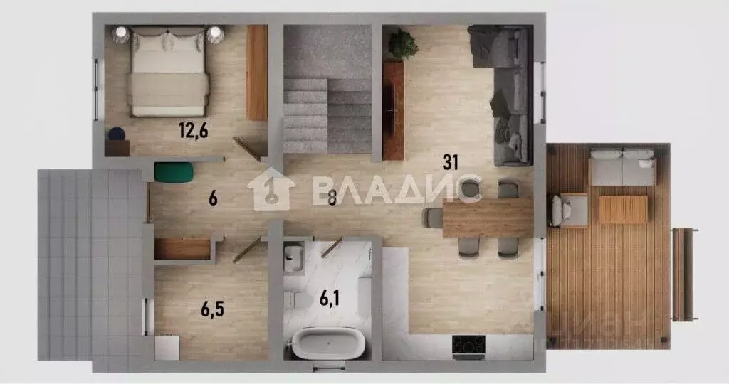 Дом в Воронежская область, Воронеж ул. Фрегатная, 2 (162 м) - Фото 1