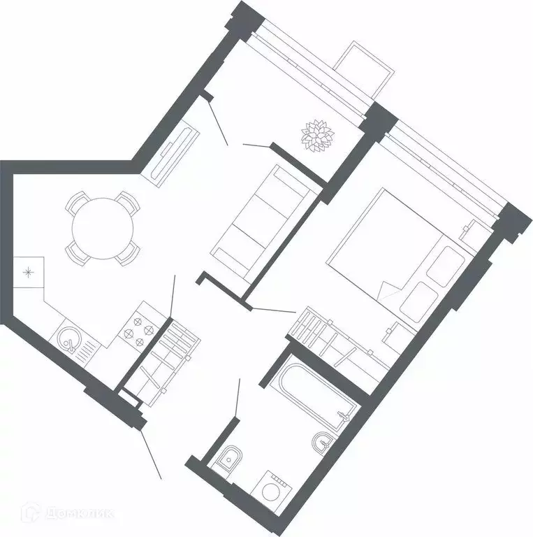 Продаётся 1-к квартира, 45.7 м - Фото 0