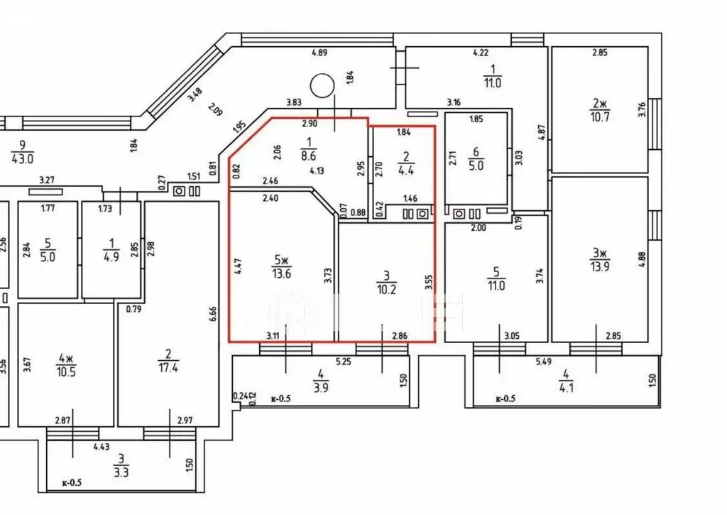 2-комнатная квартира: Зеленоградск, улица Тургенева, 14 (55.7 м) - Фото 0