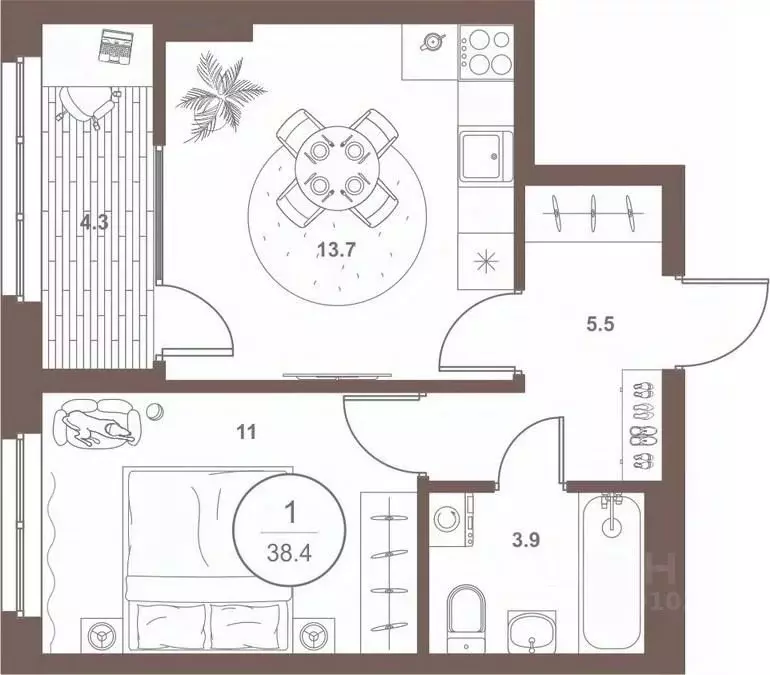 1-к кв. Пензенская область, Пенза Арбеково жилрайон, Дальнее Арбеково ... - Фото 2