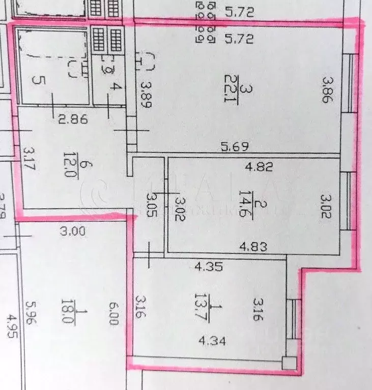 2-к кв. Санкт-Петербург просп. Малый Васильевского острова, 90 (67.2 ... - Фото 2