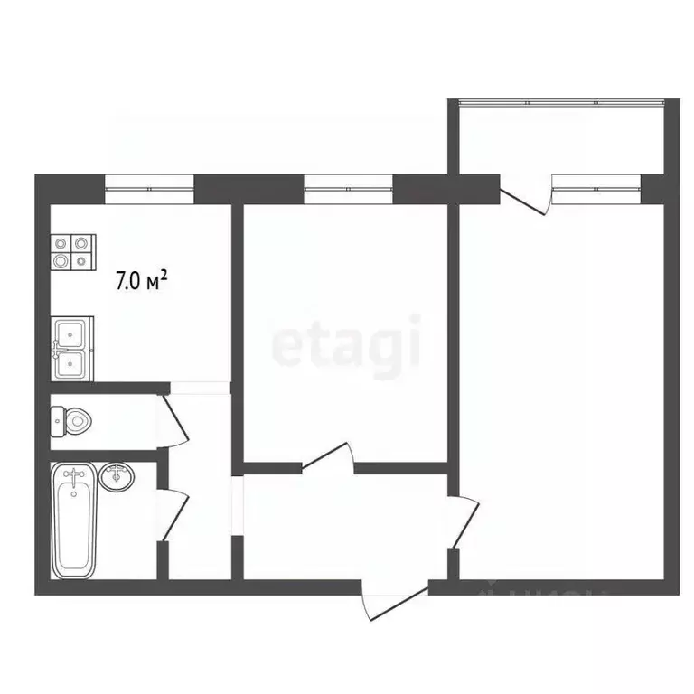 2-к кв. Ямало-Ненецкий АО, Муравленко ул. Ленина, 79 (49.3 м) - Фото 2