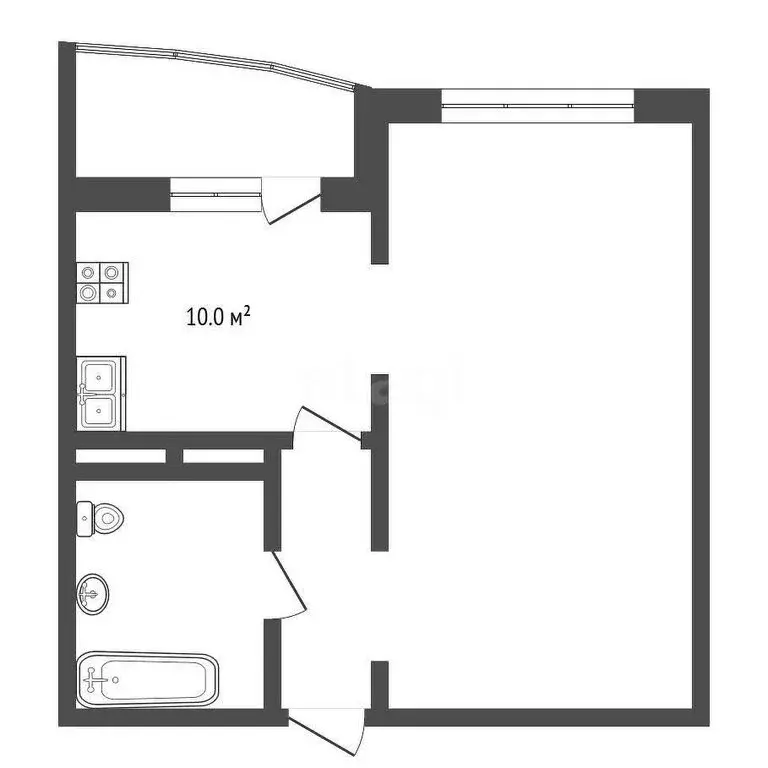 1-комнатная квартира: Тюмень, улица Валентины Трофимовой, 4к1 (41 м) - Фото 1
