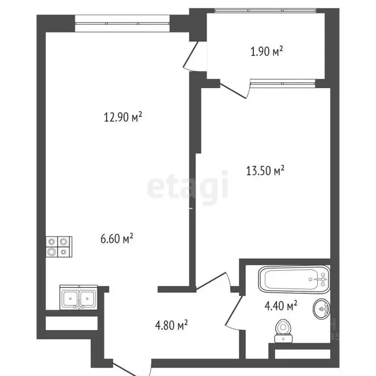 2-к кв. Москва Михалковская ул., 50 (44.1 м) - Фото 1