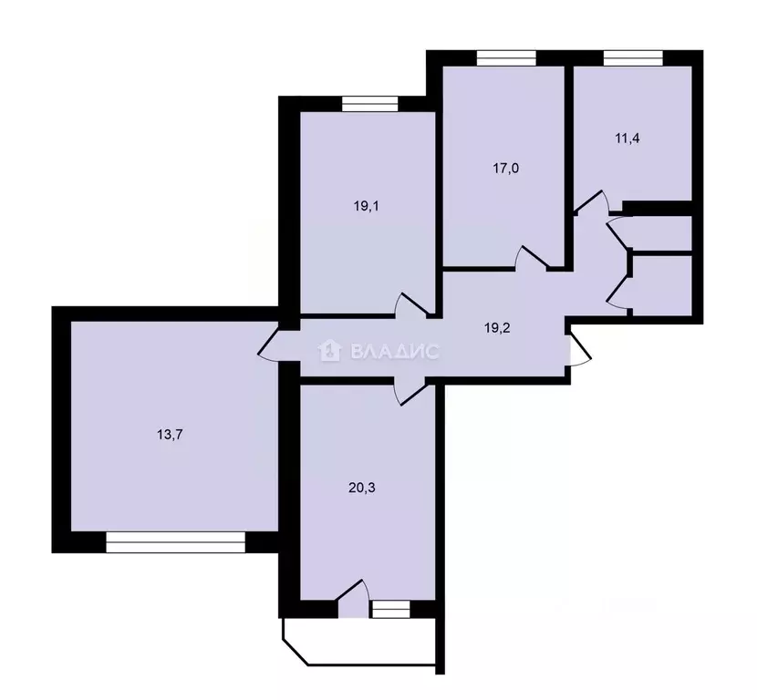 4-к кв. Ленинградская область, Всеволожский район, пос. Бугры ул. ... - Фото 2