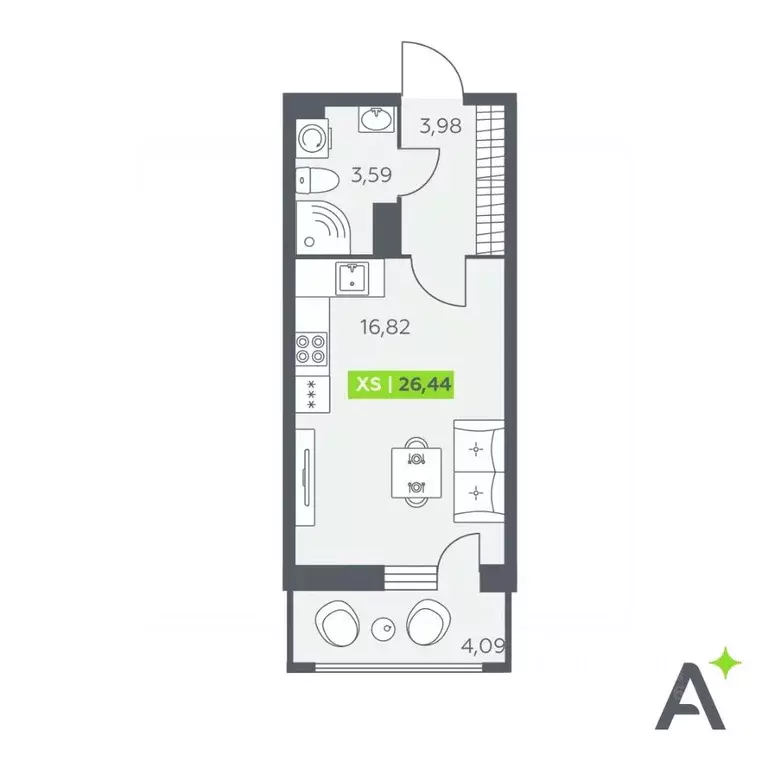 Студия Ленинградская область, Всеволожский район, Заневское городское ... - Фото 1