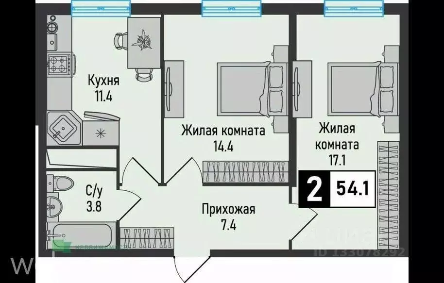2-к кв. Ставропольский край, Железноводск городской округ, пос. ... - Фото 0