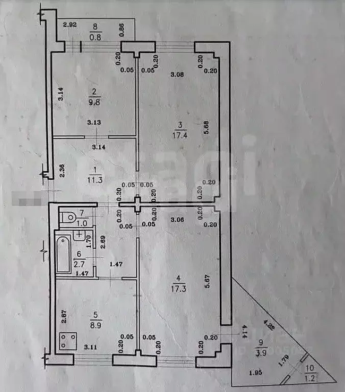 3-к кв. Забайкальский край, Чита 6-й мкр, 7 (68.4 м) - Фото 2