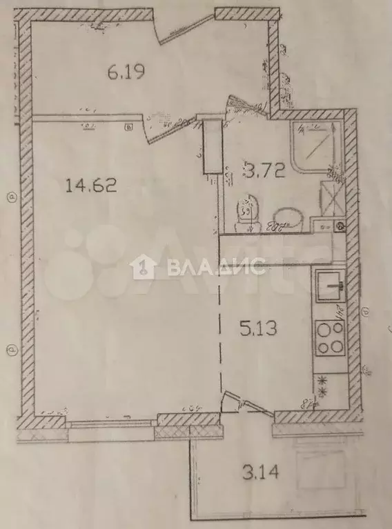 Квартира-студия, 32,8 м, 14/20 эт. - Фото 0