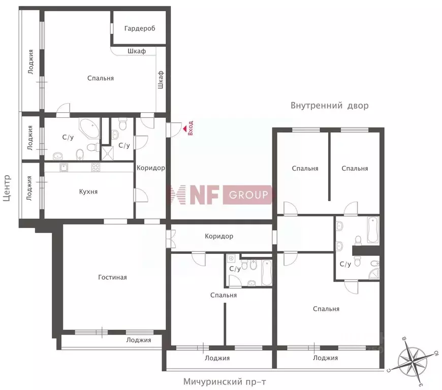 6-к кв. Москва Мичуринский просп., 19К1 (326.0 м) - Фото 2