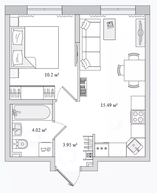 Продаётся 1-к квартира, 33.5 м - Фото 0