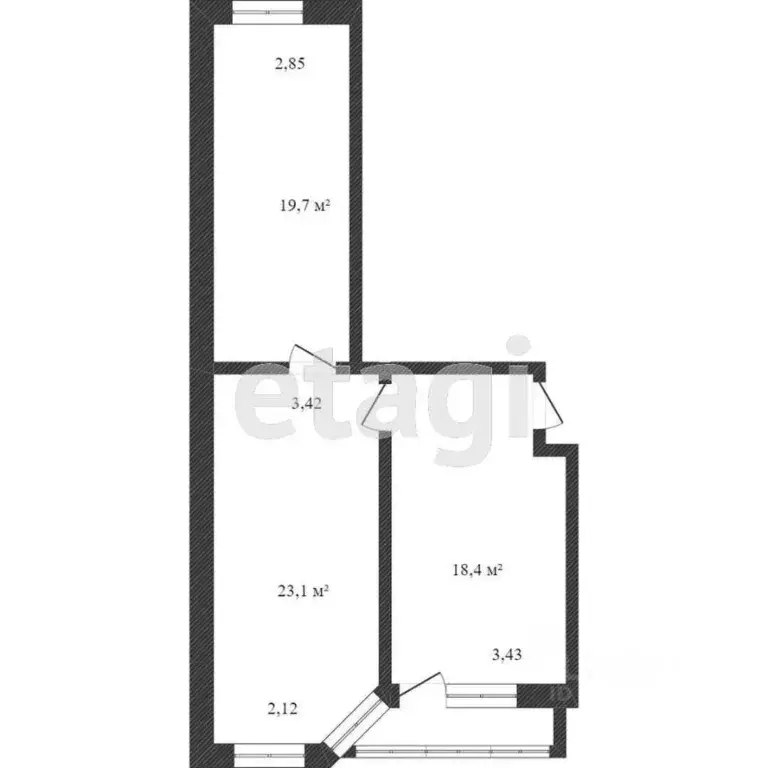 2-к кв. Ханты-Мансийский АО, Сургут Университетская ул., 25/1 (60.2 м) - Фото 1