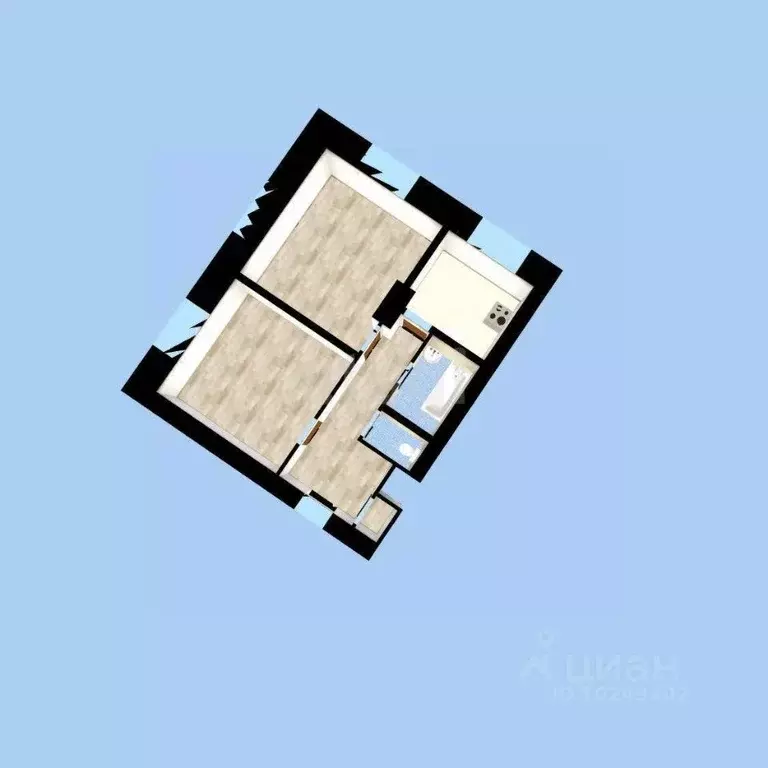 2-к кв. Башкортостан, Уфа ул. Репина, 4 (46.9 м) - Фото 1