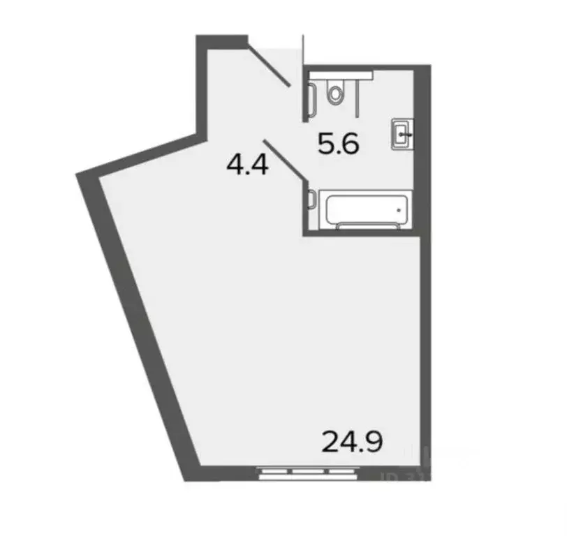 Студия Санкт-Петербург Ташкентская ул., 6к2 (34.0 м) - Фото 0