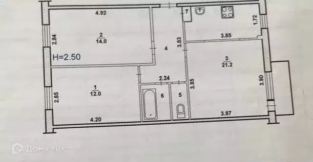 Продаётся 3-к квартира, 57.7 м - Фото 1